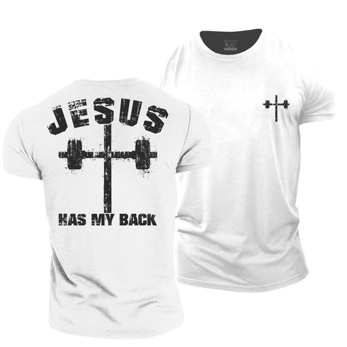 Men's Jesus Has My Back Cotton T-Shirt
